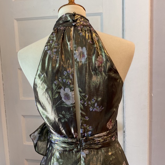 ML Monique Lhuillier Silk Blend Metallic Dress, Size 4 - Picture 10 of 17